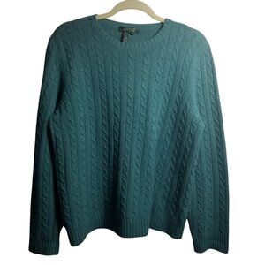 Lauren Ralph Lauren Women's Wool Rabbit Hair Teal Green Sweater Sz XL